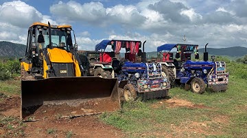 New Jcb 3dx Xpert Backhoe Lodear Machine Mud In 2 Faramtruck Tractor Trolley Loding Jcb Cartoon JCB