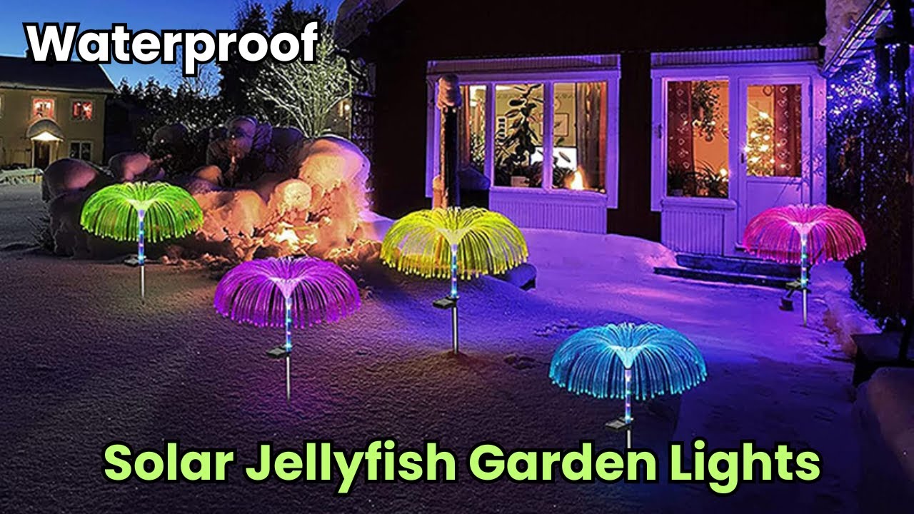 LED Solar Jellyfish Garden Lights || Waterproof Outdoor Decoration