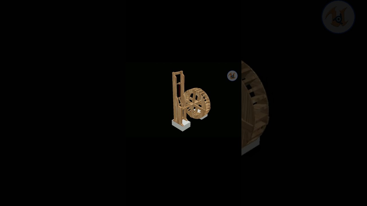 UPBGE – The Medieval Hydraulic Engine ( The Heart of Carpentry )