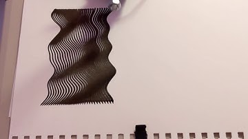 perlin landscape, midTbot ESP32 and brush pen