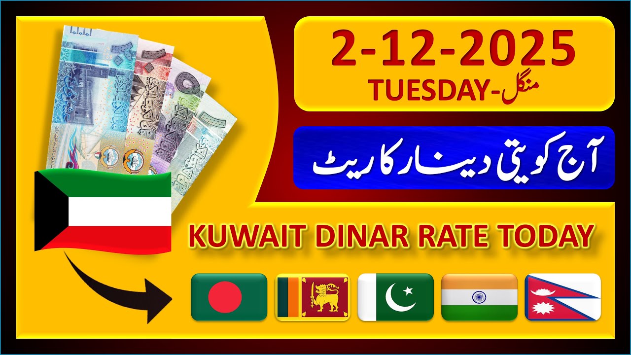 Kuwait Dinar Rate | Today Kuwaiti Dinar Currency Rate 2-12-2025 | Aaj Ka Dinar Rate | 🇧🇩 🇱🇰 🇵🇰 🇮🇳 🇳🇵