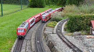 Fahrtag auf der LGB Gartenbahn im August RhB Edition