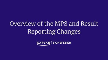 Overview of CFA MPS and Result Reporting Changes