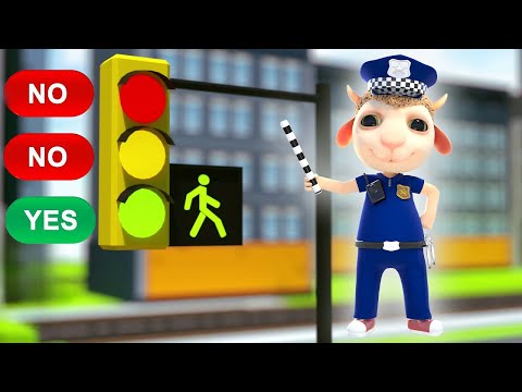Colors and Safety! 👶 Learning to Cross the Street 🚶‍♀️🚦Funny Cartoon Adventures!