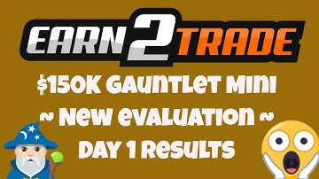 New Evaluation! Earn2Trade $150K Gauntlet Mini! Day 1 with Trades