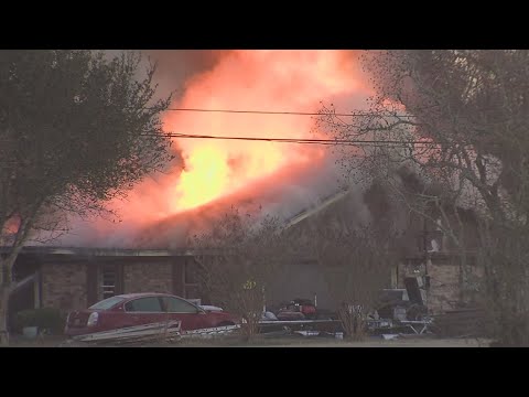 House destroyed in early morning fire just outside Beaumont, one ...