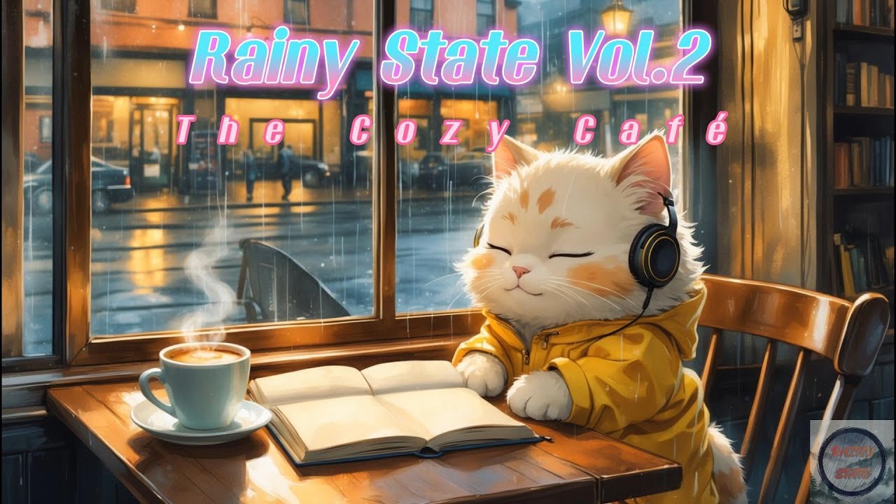 Rainy Coffee Shop Ambience ☕ Smooth Jazz Music & Rain Sounds for Study ...