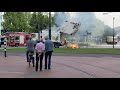 dumpster truck fire Rotterdam Kruisplein