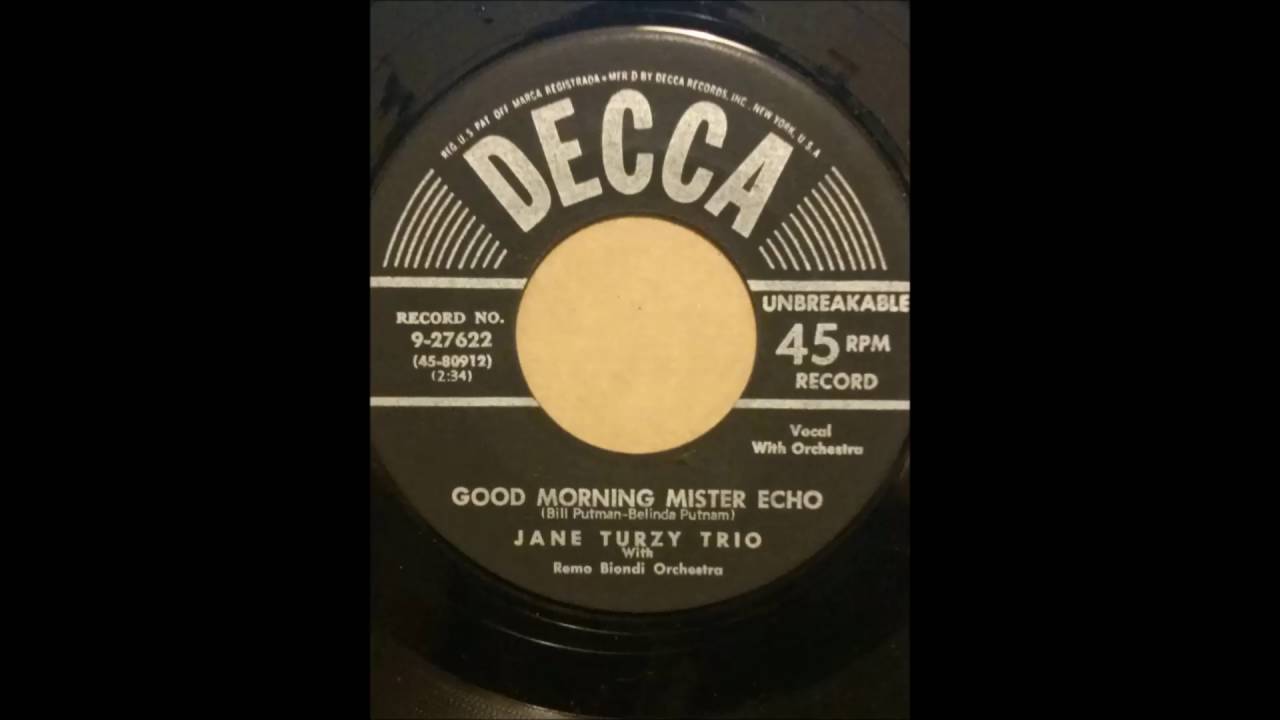 JANE TURZY TRIO♪GOOD MORNING MISTER ECHO ♪ - apple knocker