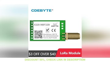 LoRa 868MHz 915MHz LLCC68 Módulo Sem Fio 22dBm Longo Alcance 5km CDEBYTE E220-900T22D SMA-K UART RSS