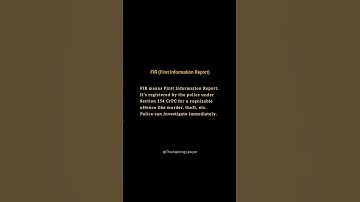 FIR vs Complaint | Difference Explained in 20 Seconds | CrPC Basics