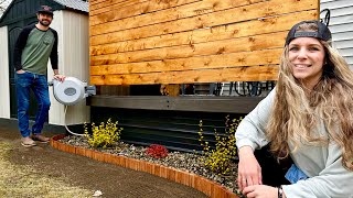 Deck Skirting and Shed Installation at the Project House!