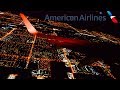 American Airlines Airbus A321 Night Takeoff from Las Vegas (LAS)