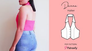 DIY Danna halter  | How to make a vest with Sewing Pattern (Pattern Available)