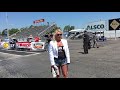 Woman Falls On The Starting Line Causing A Disqualification on A Pro Fuel Nitro Harley Bye Run