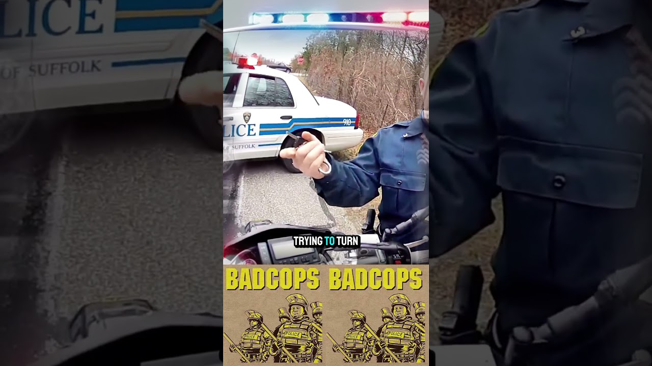 Cop pulled over biker 