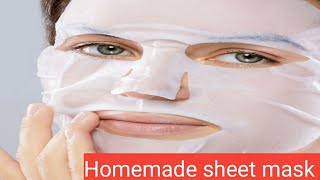 homemade sheet mask/whitening and glowing sheet mask/face whitening treatment