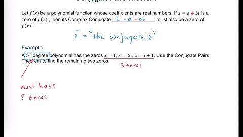 Conjugate Pairs Theorem