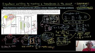 Impedance mismatching corrected by inserting a transformer