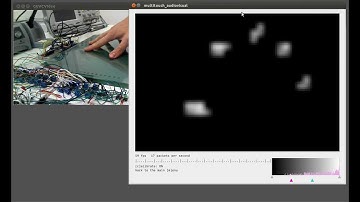 capacitive multitouch prototype sending TUIO messages
