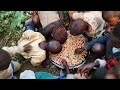 Dinner with Hadzabe Kids 🤤 Little Tispti Panda Eat #food 😍 #villagelife #viralvideo #bushcraft
