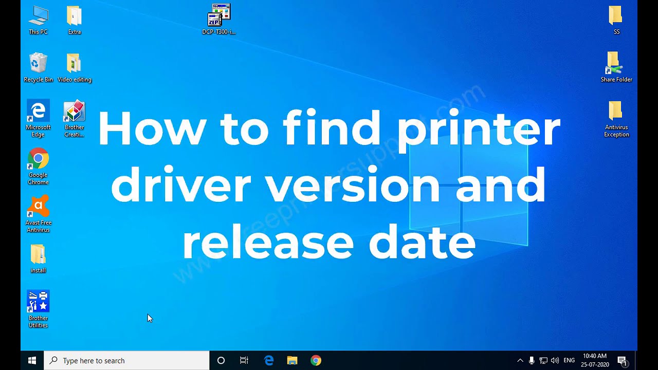 How to check printer driver version and its release date -