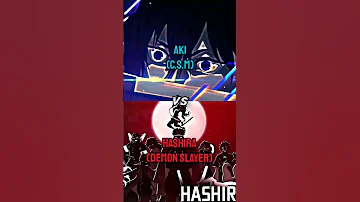 aki vs hashira | #edit #debate #manga #anime #demonslayer #csm #shorts #vs
