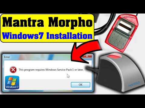 Error This program requires windows service pack 1 or later. | Windo7 Mantra Device Installation