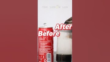 The Hidden Plastic Inside a Coke Can!  | Simple Chemistry Experiment  #thelemonlab #causticsoda
