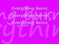 Anastacia ft Ben Moody - Everything Burns Lyrics On Screen