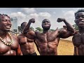 Challenging a Nigerian Bodybuilder to do 50 Pull ups and 100 Push ups in 5 mins @bambaam583