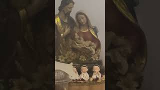 St . Joseph and mother Mary statue with little baby Jesus