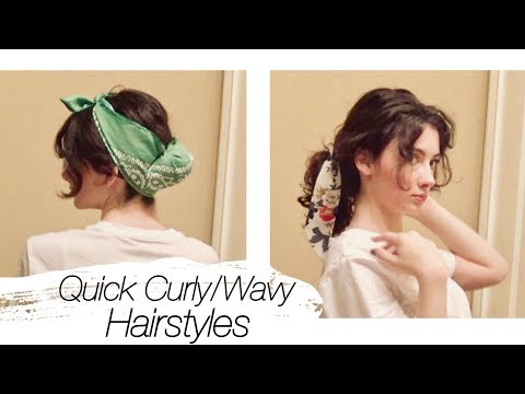 quick-hairstyles-for-short-curly/wavy-hair