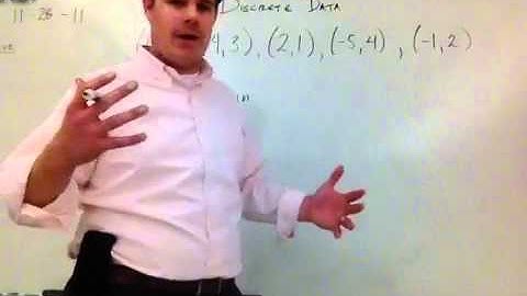 Domain and range of discrete data