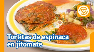 Tortitas de espinaca en jitomate |