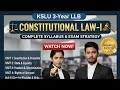 KSLU Constitutional Law-I: The Complete Syllabus Lecture (3-Year LLB) | Full Course for Exam Success