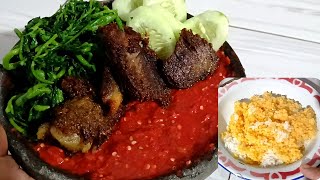 BIKIN KEMECER SAMBELAN EMPAL GORENG SAYUR SELADA AIR SEGO JAGUNG !!!