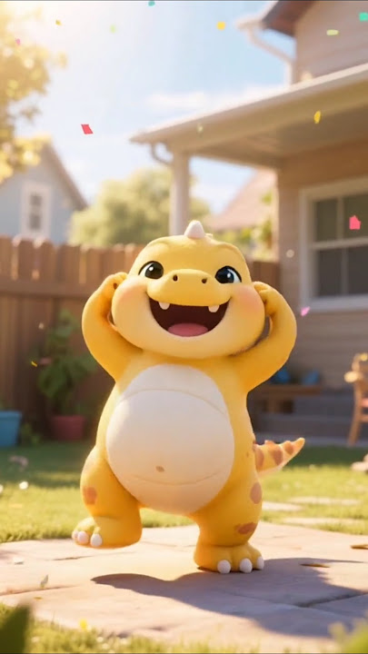 Dino Kuning Joget Gemoy Bikin Ngakak!!!#animasi joget, #animasi joget lucu, #dinokuning ,#shorts