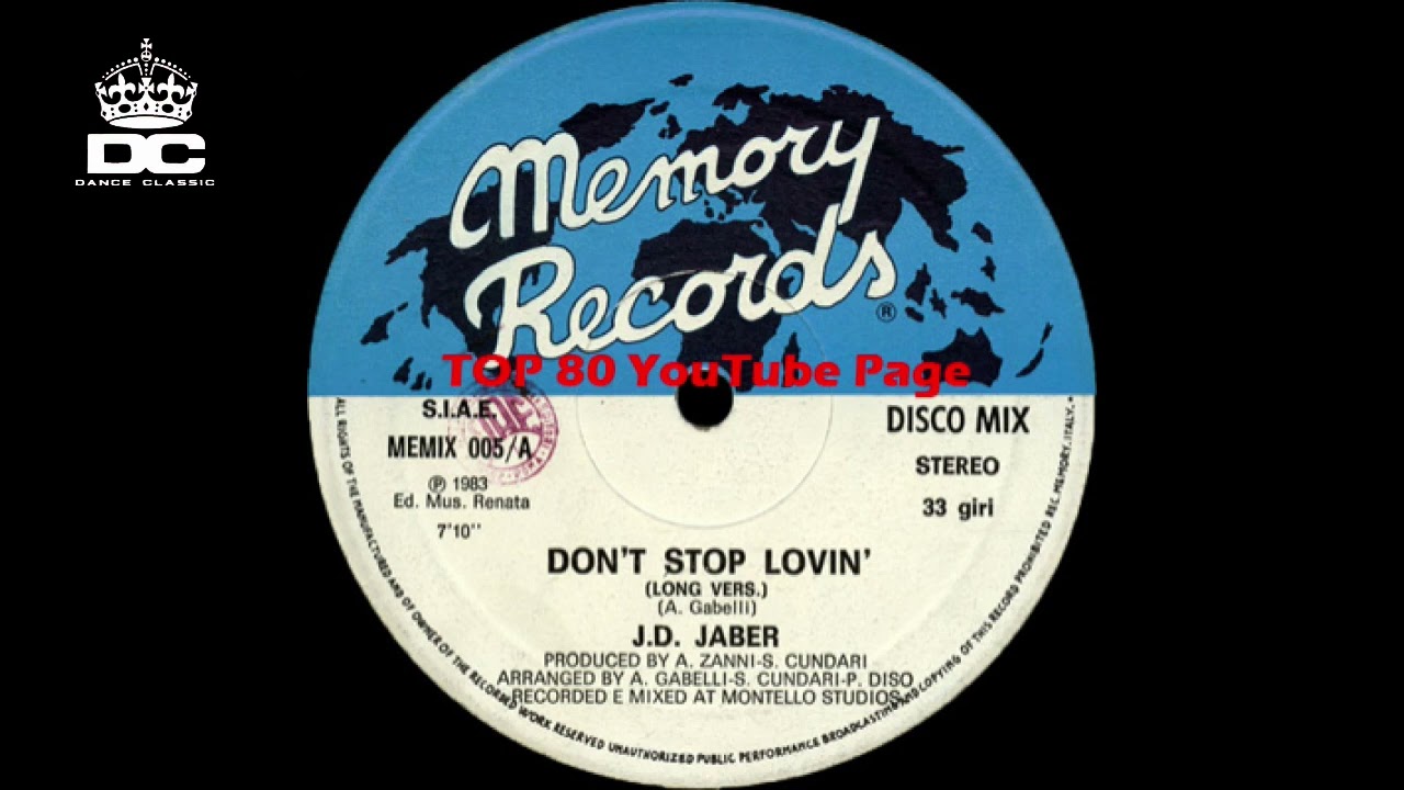 J.D. Jaber - Don't Stop Lovin (Long Version) - YouTube