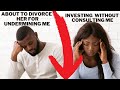 ABOUT TO END MY MARRIAGE BECAUSE  OF FINANCE ISSUES