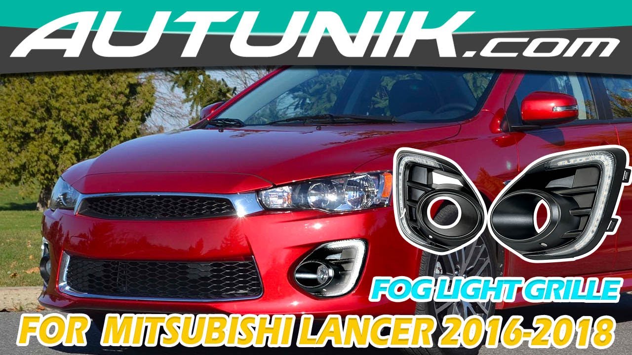 LED Daytime Running Lights (DRL) & Fog Lights For 2016-2018 Mitsubishi Lancer - DOT/SAE Certified, White/Amber