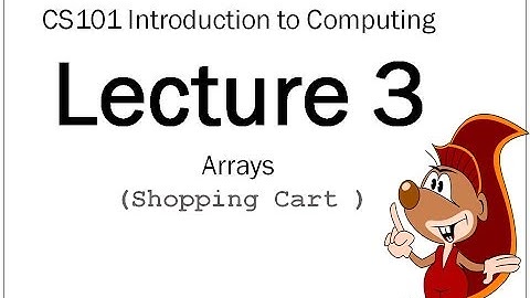 3 Shopping Cart Intro Array Basics in urdu