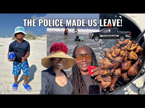 THE POLICE KICKED US OFF THE BEACH!