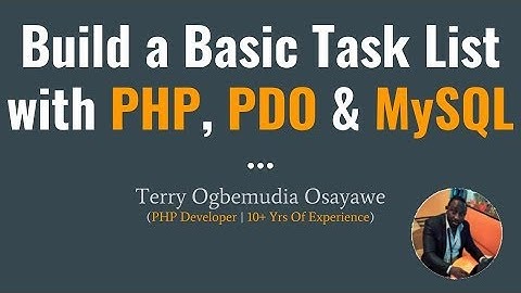 Connecting to MySQL Database with PDO (PHP With PDO 3 of 30)
