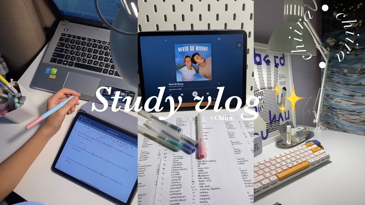 Vlog 14 |study vlog จดคำศัพท์ 📝,ปริ้นกระดาษ grid ใช้เอง, ไป uniqlo , เปลี่ยนโปสเตอร์ใหม่