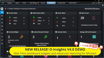 NEW! O-Insights v4.0 advanced reporting and real-time dashboard widgets for XProtect