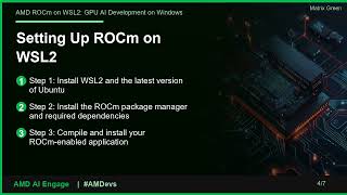 AMD ROCm on WSL2: Unleash AI Power on Windows #AMDevs