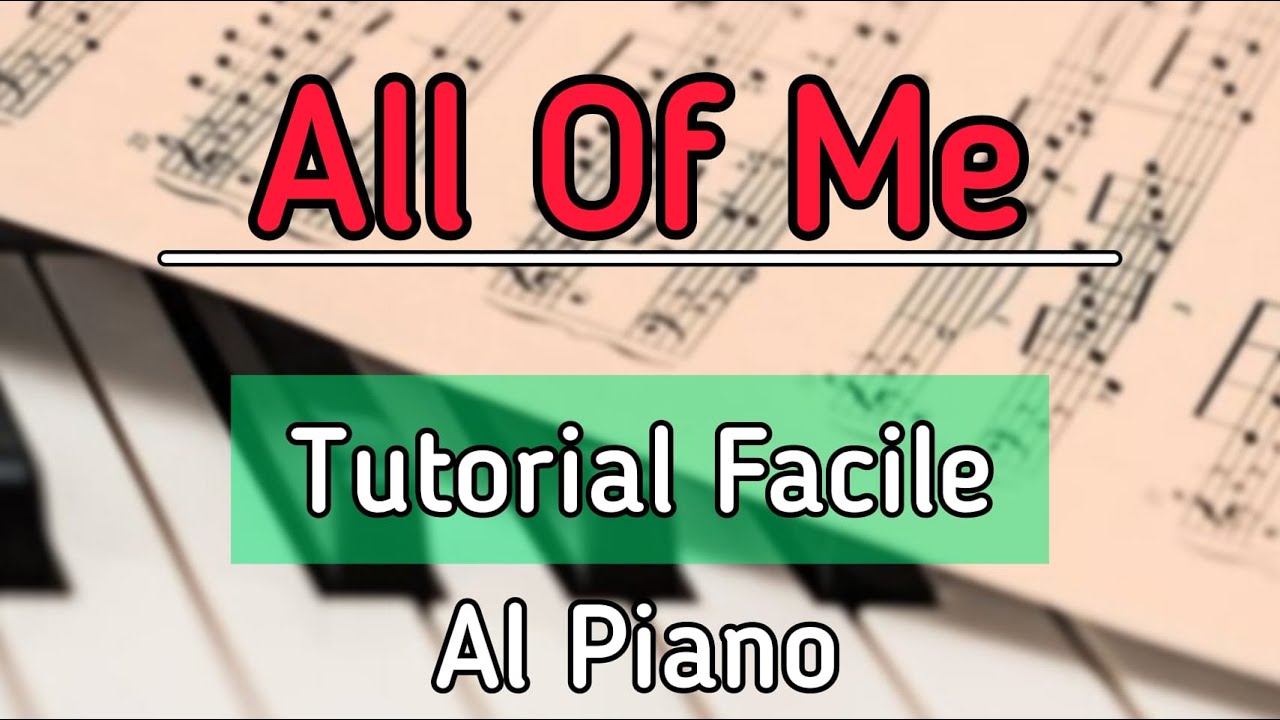 all of me spartito piano