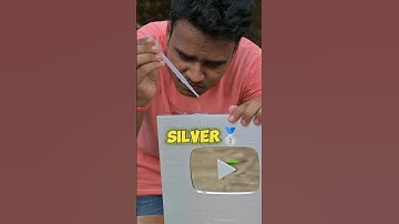 Is there really silver in the silver play button? #silverplaybutton #shorts #silver #experiment
