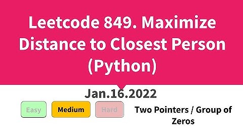 Leetcode 849. Maximize Distance to Closest Person (Python)